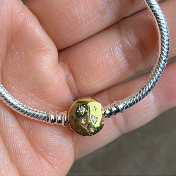 NWOT Moments Shooting Star Clasp Snake Chain Bracelet Sterling Silver 925 - Picture 8 of 10